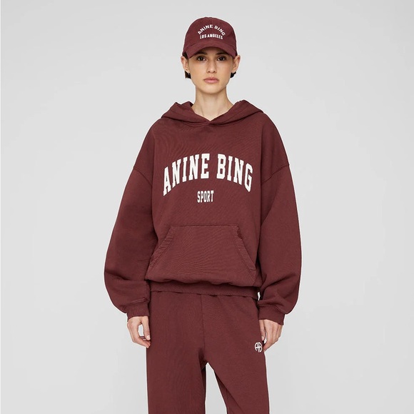 Anine Bing Accessories - Anine Bing Jeremy Hat Los Angeles Dark Cherry $85